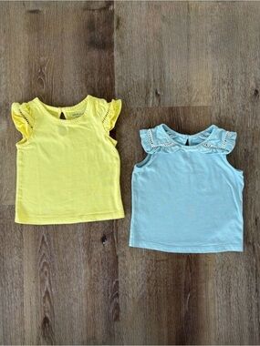 Janie and Jack Ruffle Stitch Detailed Tops Bundle Size: 6-12 months|Summer